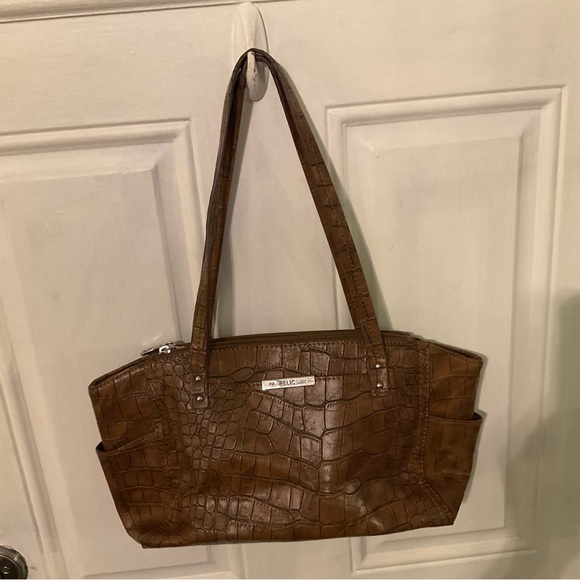 Relic Brown Croc-Embossed Shoulder Bag see flaw last photo. - Picture 1 of 12